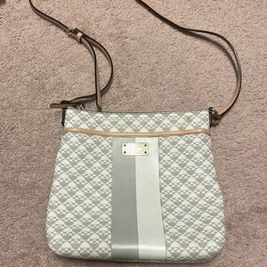 Stylish Gray & Cream Crossbody Bag
